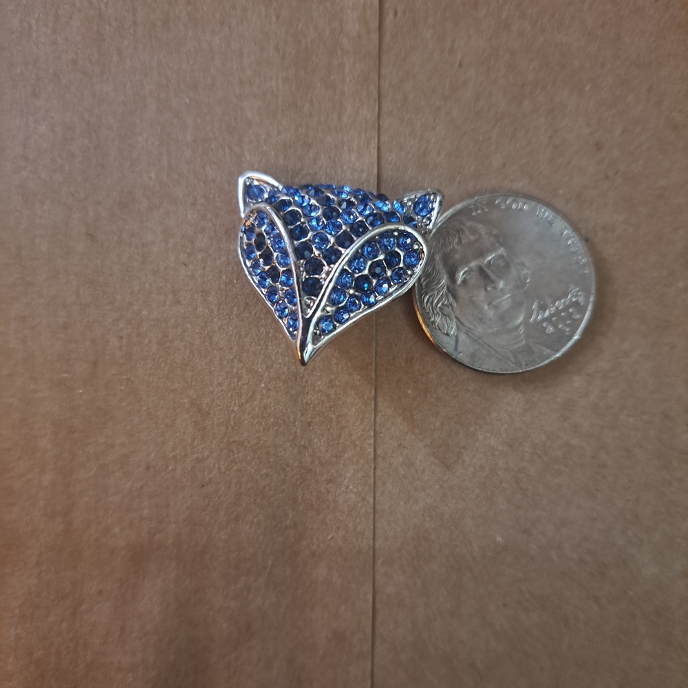 snap jewelry charm blue fox